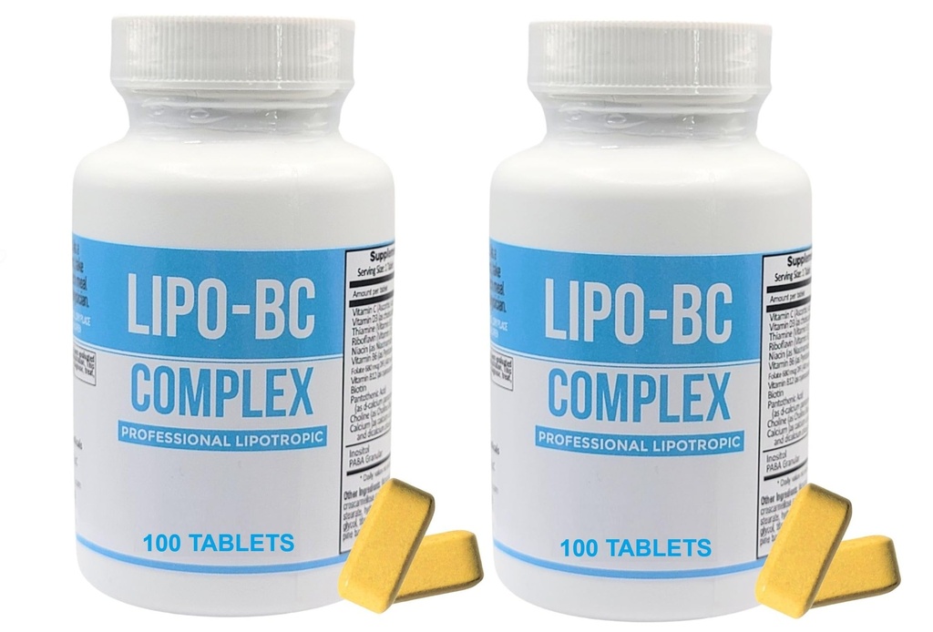 Lipo BC Complex 100 Tablets (2 Pack) 200 Tablets Total