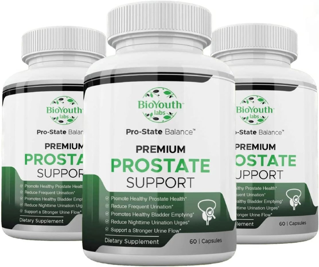 Labs Natural Prostate Health Supplement for mænd, 180 Kapsler - Nutrious Blend of Hvidløg, Punicalagins, Tribulus Terrestris & Selenium for bedre urin Flow & Reducerer hyppig vandladning