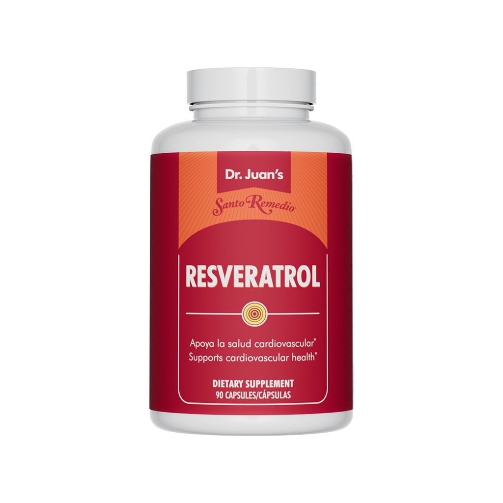 Santo Remedio Resveratrol, understøtter kardiovaskulær sundhed *, Kosttilskud, Vegetar, Ingen kunstige farver, Ingen kunstige flavors, 200 mg, 90 kapsler