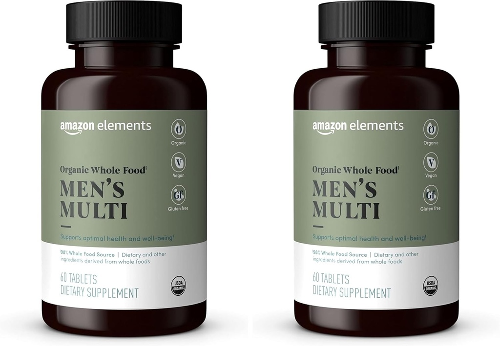 Elements Organic Whole Food Men 's Multi, 60 tabletter (pakke med 2)