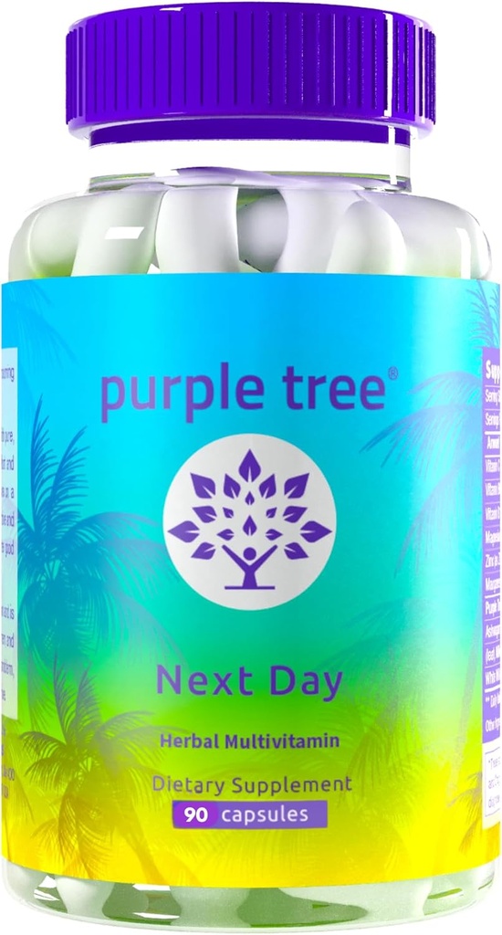 lilla træ næste dag - efter-Celebration Wellness Supplement 124; "Tag i morgen" Blend til Replenish, Gendan & Føl dit bedste med mælk tidsel, Electrolytes, Ashwagandha & Vitamines