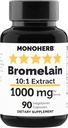 MONOHERB Bromelain Extract 1000 mg - 90 Vegetariske kapsler