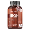 WeightWorld Iron Supplement 65mg - med C-vitamin 125mg - 180 Vegan- tabletter (6 Måneders Tilgang) - Let Carbonyl Iron Supplement for kvinder & mænd - Energy Booster & Blood Heath - Non-GMO & Gluten- Free