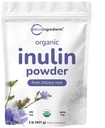 Micro Ingredients Organic Inulin Fiber Powder, 2lb Medical 124; Natural Prebiotic to Support Dissestive & Gut Health Medical 124; Opløselig, Nemt fordøjelig Medical 124; Unflavored, Vegan