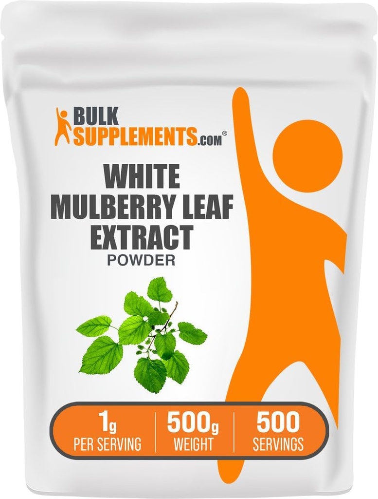 Bulkadditions.com White Mulberry Leaf Extract Powder - White Mulberry Extract, Herbal Supplement - Gluten Free, 1g per Serving, 500g (1.1 lbs) (Pack of 1)