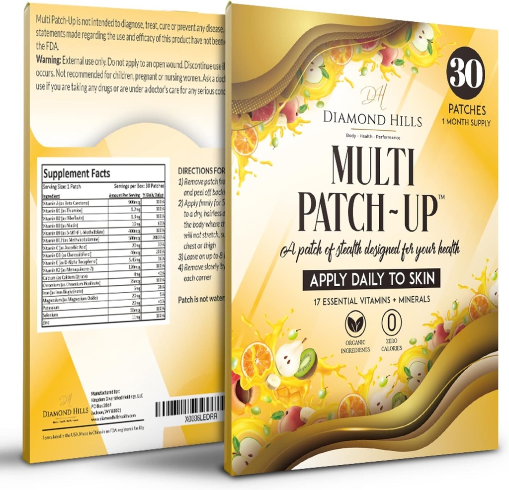 Diamond Hills Multi Patch- Up - 30ct Daily Patches - Ingen kalorier og sukker gratis
