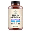 AMANDEAN Brain Supplement. Nootropisk kognitiv støtte til hukommelse, fokus, Clarity. Magnesium L- Threonat (Magtein), Lions Mane Mushroom Extract, Alpha GPC Cholin Complex. 90 Veggie Kapsler.