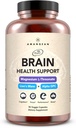 AMANDEAN Brain Supplement. Nootropisk kognitiv støtte til hukommelse, fokus, Clarity. Magnesium L- Threonat (Magtein), Lions Mane Mushroom Extract, Alpha GPC Cholin Complex. 90 Veggie Kapsler.