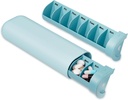 Opgraderet Pill Organizer 2 gange om dagen, AM PM Pill Box 7 dag, Ugentlig rejse Pill Container, Cute Pill Case for Vitamin, Medicin, Vitamin, Fiskeolier og Kosttilskud (blå)
