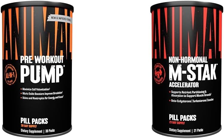 Dyrepumpe Fortræning (30 Greve) M- Stak Muscle Building Stack (21 Greve)