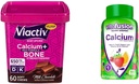 Viactiv Calciumtykkere 60 Grev & Vitafusion Calcium Gummy Vitaminer 100 Greve - Calciumtilskud til ben & tænder support