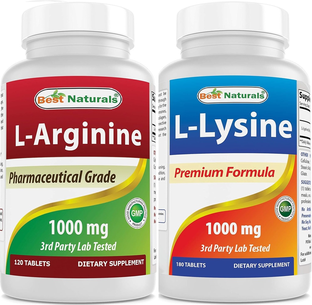 Bedste Naturals Arginin Lysin Combo