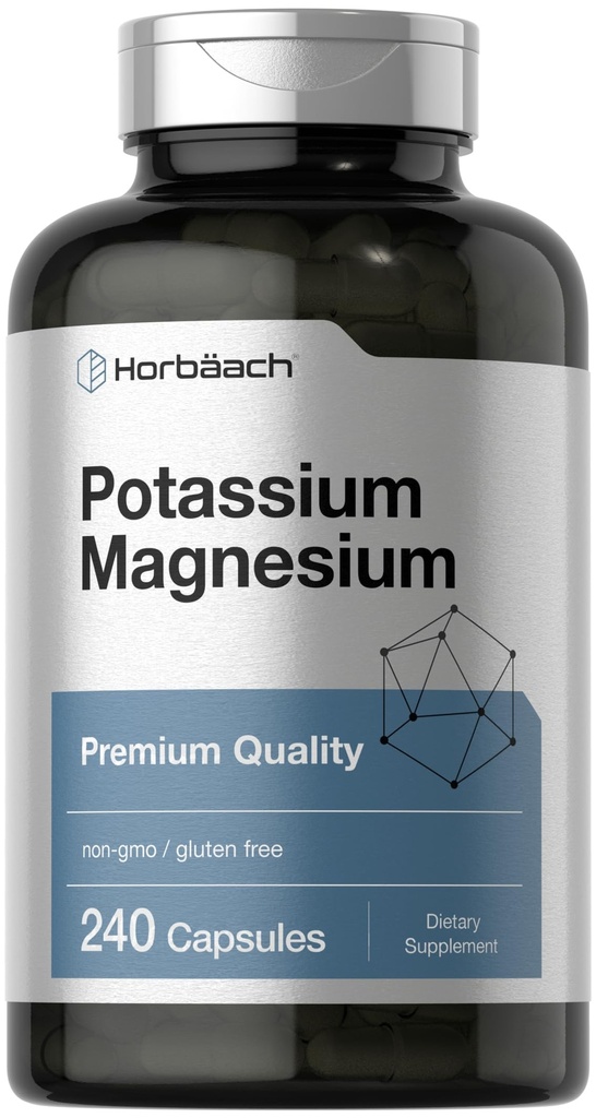 Horbäach Kalium Magnesium Supplementér 124; 240 Kapsler; 124; Premium Quality