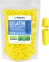 XPRS Nutra Størrelse 0 Tomme kapsler - 500 Greve Farvede Tomme Gelatine kapsler - Piller selv supplement Kapselfyld - Fyldelige farve Gel Caps piller til Do- It- Yourself Kosttilskud (gul)