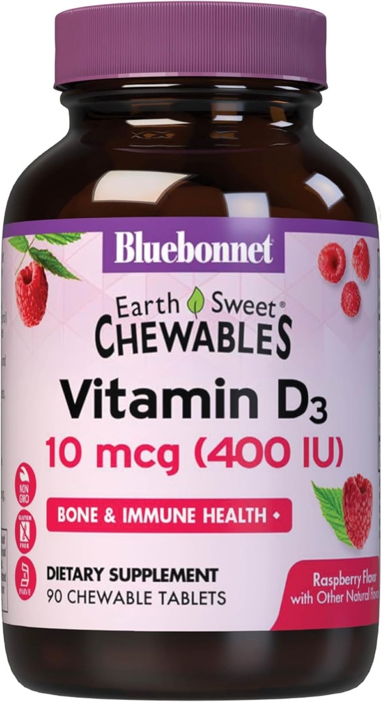 BLUEBONNET NUTRITION Earthsweet Chew VIT D3 400 IE, 90 CT