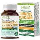 Gurkemeje supplement Hrx - immunsupplement, Metabolisme Booster fælles støtte supplement med gurkemeje curcumin, Boswellia, Curcuma & Black Pepper ekstrakt - 60 kapsler