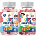 SUNNY SAM Magnesium gummier for børn - 100mg og Magnesium gummier for børn 500mg. Magnesium tykkere - Magnesium citrat tyggetabletter for mad & muskel support