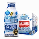 Vitamin Energy Immunum + ekstra styrke Energy Shot Blue Raspberry 48 Pack, 260mg Natural Koffein, B-Vitamin, Citicolin, Green Tea, Immunity & Focus Support, Zero Sugar, Gluten- Free 1,93 fl oz