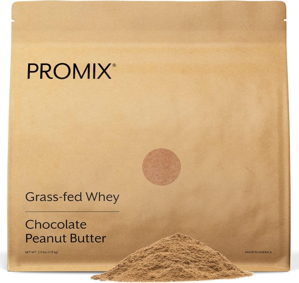 ProMix Nutrition Whey Protein Powder, Chokolade Peanut Butter - Grass- Fed - Post Workout Fitness & Nutrition Shakes, smoothies, Bagning & Madlavning opskrifter - Gluten- Free - 2.5 Pund (pakning med 1 stk.)