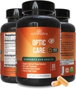 Optisk Care Eye Vitamin - Lutein, Zeaxanthin, Vitamin A C E, Zink, Kobber, Chrysanthemum & Goji - Antioxidant Mikronutrient Formel for Vision Support - 3 PK