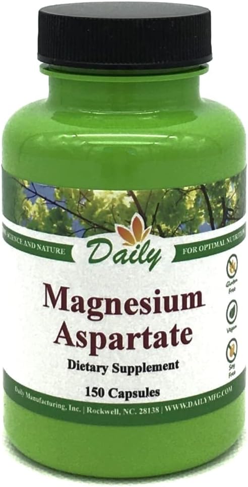 Daily Manufacturing Magnesium (100 mg fra Magnesium Aspartat) 150 Vegetarkapsler