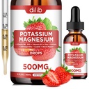 Kalium Magnesium Citrate Supplement, Flydende Magnesium Citrate Drops 500mg med Ashwagandha, Calcium, Zink, D3-vitamin, B6, B12, CoQ10 - Support Calm & Bone & Muscle & immun Health Vegan 2 fl oz