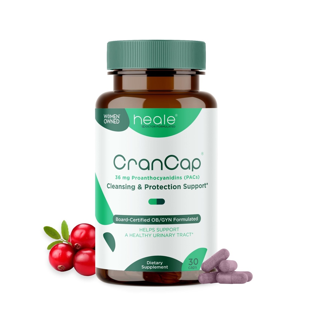 Cranberry pills - Urinary Tract Health Cranberry Supplement - 36 mg Potent PAC - Ikke GMO, Vegan, Gluten Free - af Heale - 30 kapsler