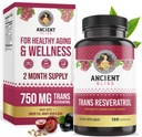 Ancient Bliss Resveratrol Kraftfuld Antioxidant tillæg med grøn te, Grape Seed Uddrag for sund aldring for mænd og kvinder