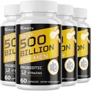Probiotics for Men, 500 Billion CFUs & 12 Strains Mens Probiotic with Turmeric Cranberry, Goji, Gut Health for Men, for Digestive Health, Gut, Bloating & Gas, Immune, Energy Support, 120-Day Supply