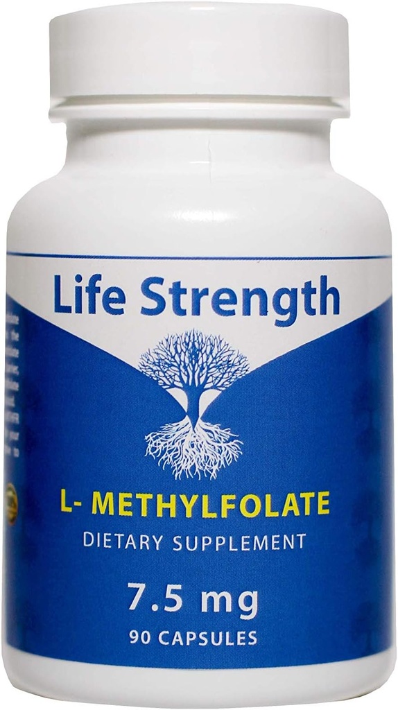 L- Methylfolat 7, 5 MG, optimeret og højaktivt bioaktivt methylfolat, 5- MTHF tillæg for mad og immunforsvar, Natural Diet supplement for energi, non-GMO & gluten- fri, 90 kapsler