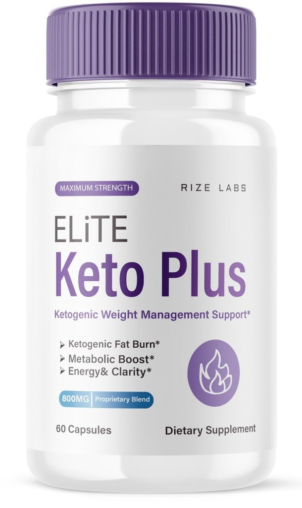 rize labs Elite Keto Plus Capsules, Weight Loss Support, Premium Pills for Overall Health, Maximum Strength Formula Supplement (60 Capsules)
