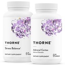 THORNE - Adrenal Support Bundle - Stress Balance & Adrenal Cortex Combo - Stress Balance og Adrenal Cortex - 30 til 60 Servere