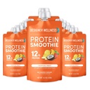 Designer Wellness Protein Smoothie, Real Fruit, 12g Protein, Low Carb, Zero Added Sugar, Gluten- Free, Non- GMO, Ingen kunstige farver eller flavors, Tropisk, 12 Greve