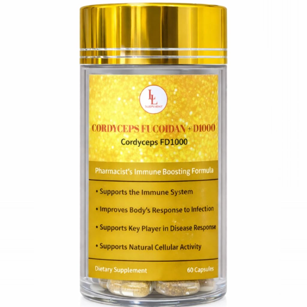 Cordyceps FD1000 Pharmacist Formula Cordyceps Fucoidan Vitamin D | Immune Booster | LL Supplement - 60 Capsule