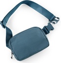 ODODOS Unisex Mini Belt taske med justerbar rem Lille Fanny Pack til træning kørende vandreture, Blå