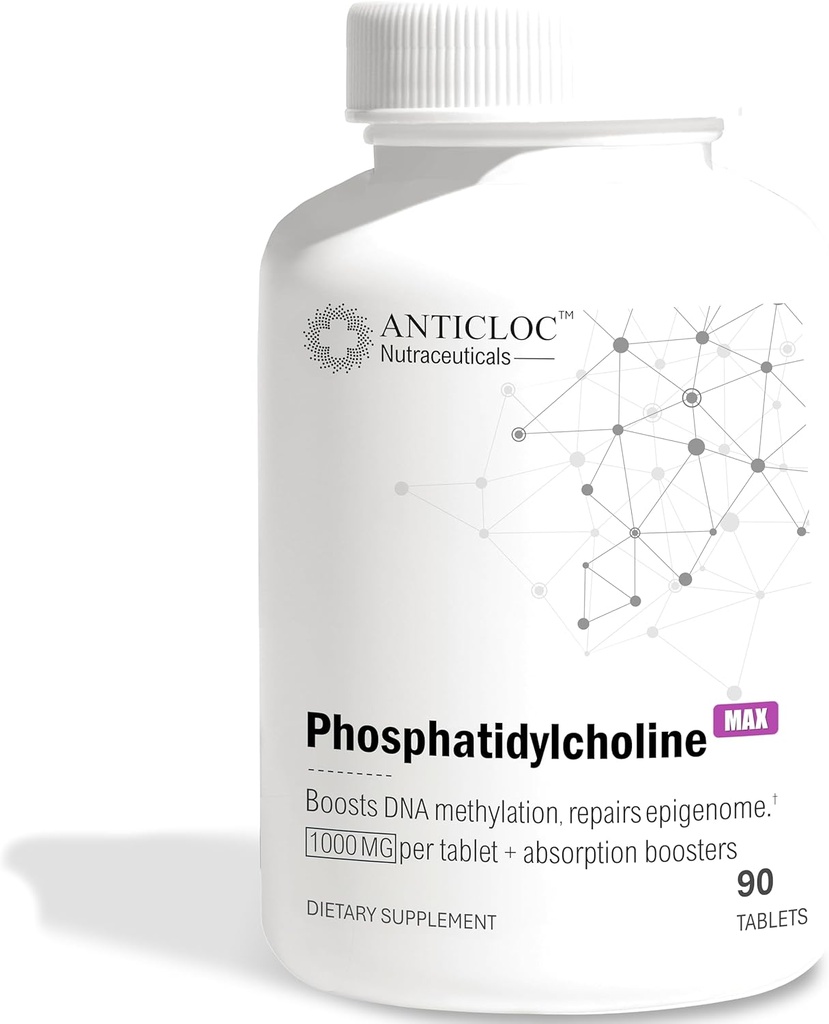Premium Phosphatidylcholine PC 1000MG Per Tablet 124; 90 Day Supply Name 124; 5X Ultra Absorption} 124; Max Strength124; Boosts Methylation & Epigenome Health} 124; Anti- Aging • 124; Brain Health & Liver Function