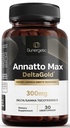 Sunergetic Premium Annatto Tocotrienol Supplement - med DeltaGold - Tocotrienols E 300 mg - Understøtter lever, immunforsvar og hjerte sundhed - Delta + Gamma Tocotrienoler (30 flydende kapsler)