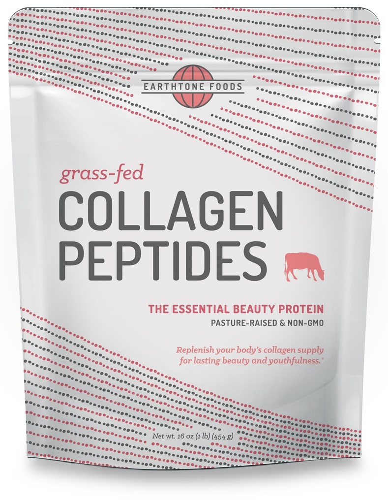 EARTHTONE Collagen Peptider Powder Name 124; Paleo- Friendly Hydrolyzed Grass- Fed Non- GMO Protein, 16 oz