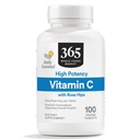 365 af Whole Foods Market, High Potency C-vitamin med Rose Hips, Vegan, 100 tabletter