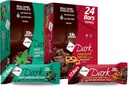 NuGo Dark Variety - Chokolade Pretzel 12 Barer & Mint Chokolade Chip 12 Barer, 12- 13g Protein, Vegan, Gluten Free, Non- GMO, Kosher Pareve, 24 Greve