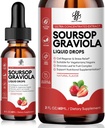 iMATCHME Soursop Graviola Liquid Drop, Soursop Bitters Liquid, Natural Soursop Blade & Fruit Complex for Total Wellness, Sugar / Coffein / Gluten Free, Strawberry Flavor, 2 Fl Oz
