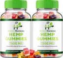 Herbal Harmony Gummies for Mænd og Kvinder - Herbal Harmony Gummy, Herbal Harmony Infunderes med Hampp Extract, Herbal Harmony Natural Hampp Supplement Anmeldelser (2 Pack - 120 Gummies)