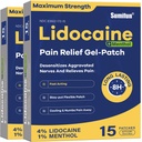 Sumifun 4% Lidocain Patches Plus 1% Menthol - 30 Tæller maksimal styrke OTC smertelindring Patches til tilbage Ache Stiff Neck fælles smerte muskel ømhed Topical Analygesic