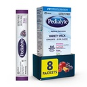 Pedialyte Electrolyte Powder Removal 124; Hydration Drink til børn og voksne Removal Pack: Grape, Strawberry Lemonade, og Orange, 8 Powder Packets
