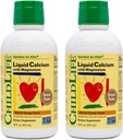 ChildLife Essentials Liquid Calcium supplement til børn - Baby Calcium med magnesium, zink, og vitamin D3 - Orange Flavor, 16 fl oz (2 Pack)