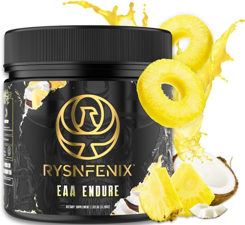 EAA Endure - 11g EAA + BCAA med Astragin & Black Pepper Extract for Enhanced Amino Acid Absorption & Aquamin Electrolytes for Hydration Mea124; 25 Servere (Pina Colada)
