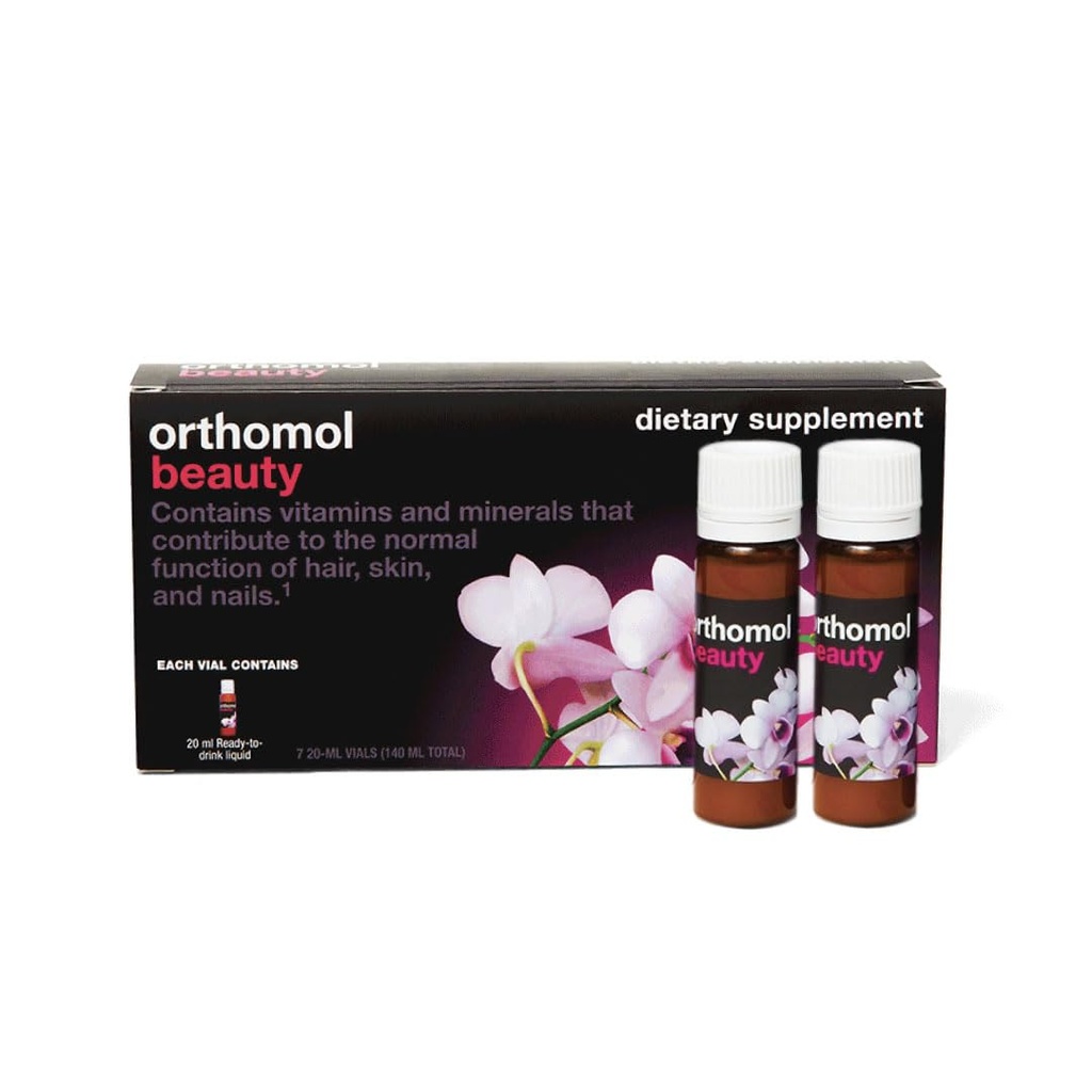 Orthomol skønhed, kvinders skønhed supplement, 7-dages forsyning, understøtter hår, hud, og negle sundhed, Collagen tillæg med Coenzym Q10