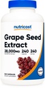 Nutricost Grape Seed Extract 28,000mg, 240 Capsule - Non- GMO, Gluten Free, Vegetarisk Friendly