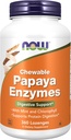 Now Foods Supplements, Papaya Enzyme med Mint og Chlorophyll, fordøjelsesstøtte *, 360 Chewable Lozenges
