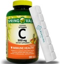 C-vitamin 500mg, tyggetabletter, kosttilskud, 200 greve (omfatter Bonus Pill Organizer) - 1 pakke